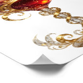 Witty Gold ABSTRACTE KUNST Poster (Ecke)