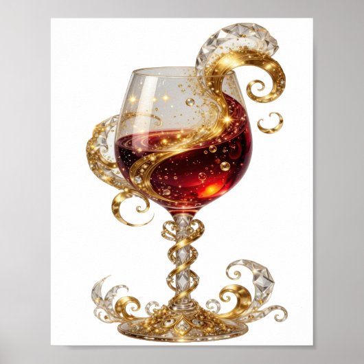 Witty Gold ABSTRACTE KUNST Poster (Vorne)