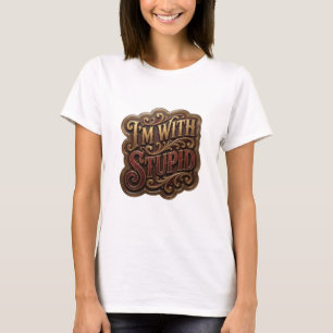 Witty Gold ICH BIN MIT DEM DUMMEN Quote-Shirt T-Shirt