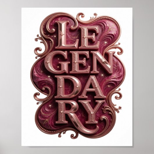 Witty Gold LEGENDÄR Modernes Design Poster (Vorne)