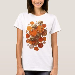 Witty Gold ORANGE UND GOLD KREISE Zitat-Shirt T-Shirt