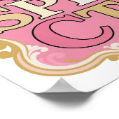 Witty Gold RESPEKT Text Design Poster (Ecke)