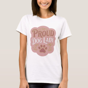 Witty Gold STOLZE HUNDE-DAME Modernes Design T-Shirt