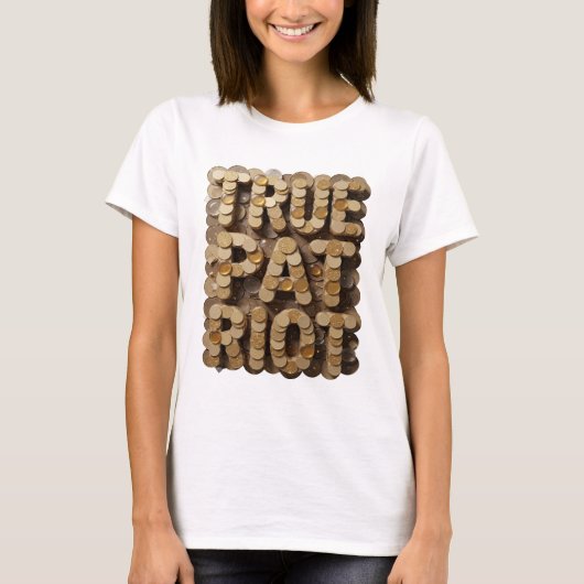 Witty Gold TRUE PATRIOT Statement Design T-Shirt (Vorderseite)