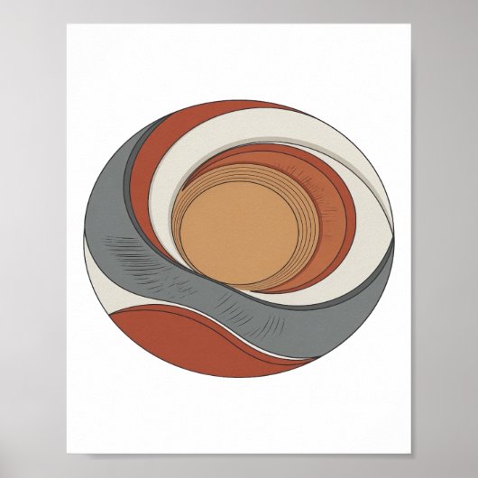 Witty Gray ABSTRACT ART Grafikdesign v2 Poster (Vorne)