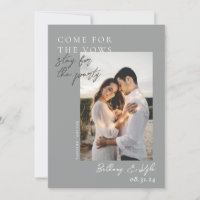 Witty Gray Foto Save the Date Einladung