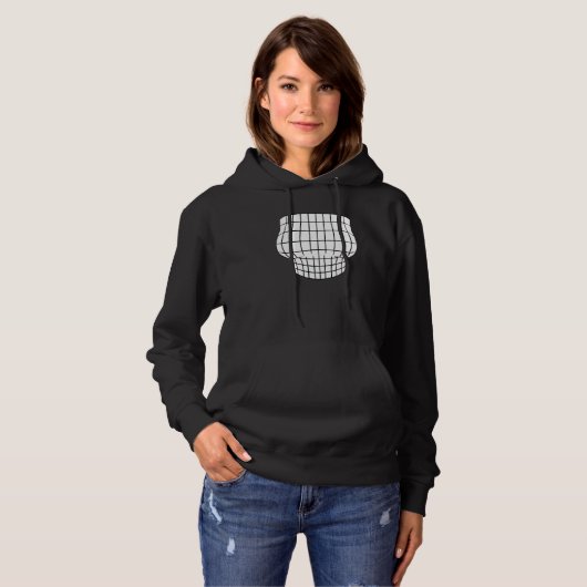 Witty Grid Magnified Thest Optical Illusion Women Hoodie (Vorne ganz)
