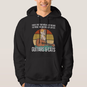 Witty Guitar Player Sprichwort Cat Owner Guitarist Hoodie