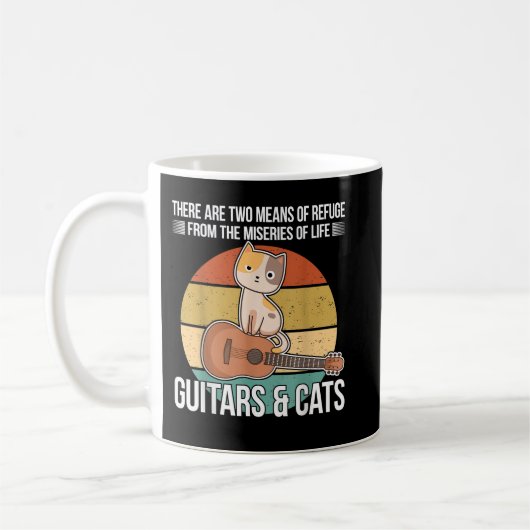 Witty Guitar Player Sprichwort Cat Owner Guitarist Kaffeetasse (Links)