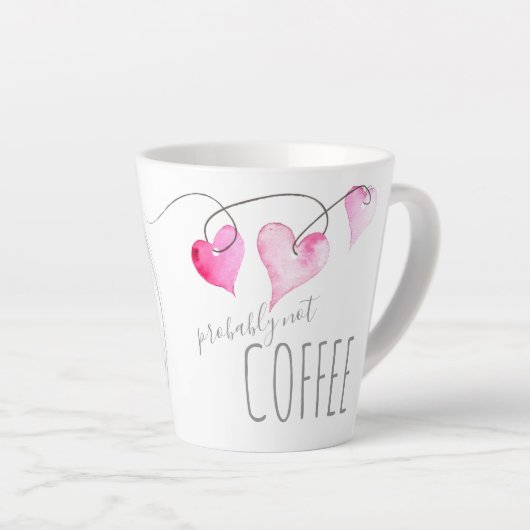 Witty Hearts Valentine's Day Gift Milchtasse (Rechte Ecke)