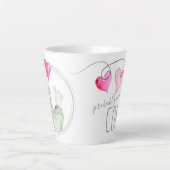 Witty Hearts Valentine's Day Gift Milchtasse (Vorderseite)
