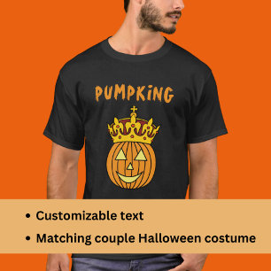 Witty King Pumpkin Pun Couple Halloween-Kostüm T-Shirt