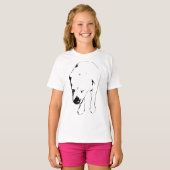 Witty Labrador Grin, Head-Down Holiday T-Shirt (Vorne ganz)