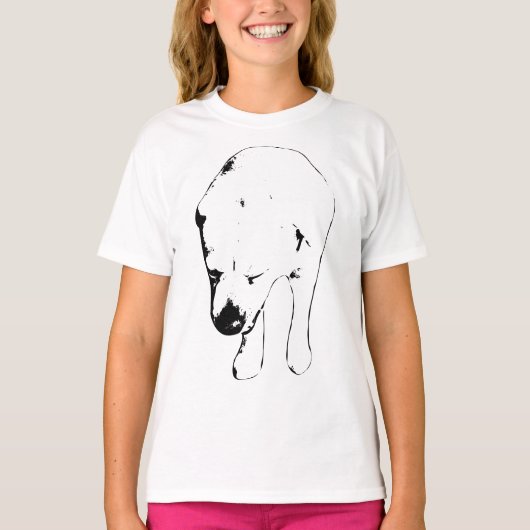 Witty Labrador Grin, Head-Down Holiday T-Shirt (Vorderseite)