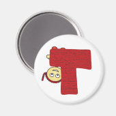 Witty Letter T Magnet (Vorderseite/Rückseite)