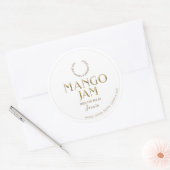 Witty Logo Design Elegant Mango Jam Preserve Runder Aufkleber (Umschlag)