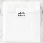 Witty Modern White Soy Candle Labels Quadratischer Aufkleber (Tasche)