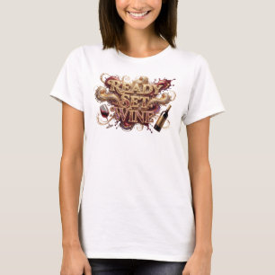 Witty Orange READY SET WINE Druck T-Shirt