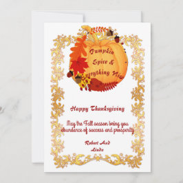 Witty Quote Orange Fall Pumpkin Gewürz Gold Frame