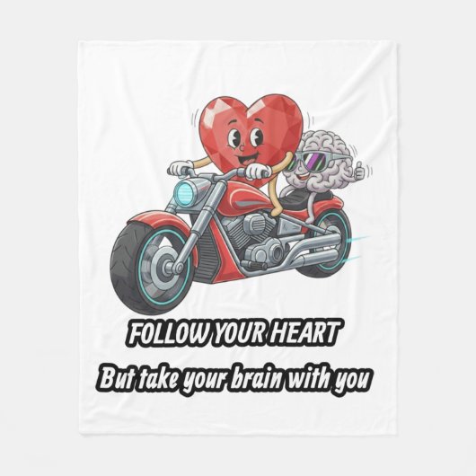 witty relationship quote gift heart riding bike fleecedecke (Vorderseite)