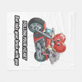 witty relationship quote gift heart riding bike fleecedecke (Vorderseite (Horizontal))