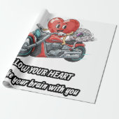 witty relationship quote gift heart riding bike geschenkpapier (Ungerollt)