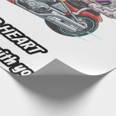 witty relationship quote gift heart riding bike geschenkpapier (Ecke)