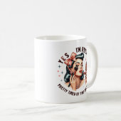 Witty Retro Girl - Hübsch müde von Bull Tri-Blend Kaffeetasse (VorderseiteRechts)