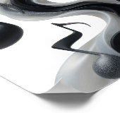 Witty Silver MUSIC IN MOTION Text Design Poster (Ecke)
