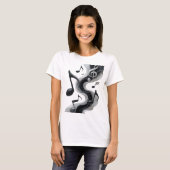 Witty Silver MUSIC IN MOTION Text Design T-Shirt (Vorne ganz)