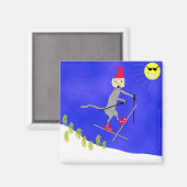 Witty Ski Kitty erhält Big Air Magnet (Vorderseite/Rückseite)