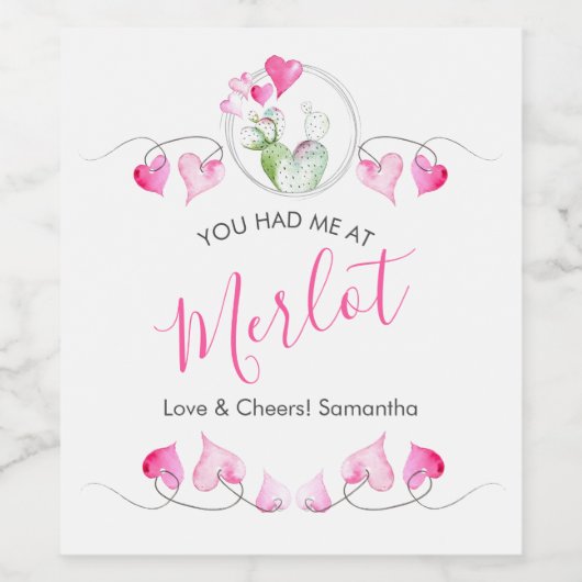 Witty Valentine's Day Weingeschenke Weinetikett (Einzelnes Label)