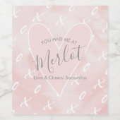 Witty Valentine's Day Weingeschenke Weinetikett (Einzelnes Label)