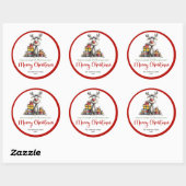 Witty whimsical reindeer sticker funny deer doodle (Blatt)
