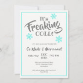 Witty Winter Cocktail Party Einladung (Vorderseite)