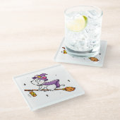 Wittzstunde Glasuntersetzer (Schrägansicht)