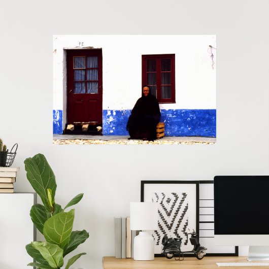 Witwe, Nazarre, Portugal Poster (Heimbüro)