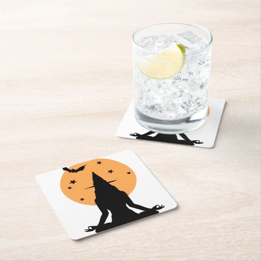 Witwe Rechteckiger Pappuntersetzer (Vor Ort)