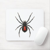 Witwenwarnung: Schwarze Witwenspinne Mousepad (Mit Mouse)