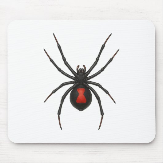 Witwenwarnung: Schwarze Witwenspinne Mousepad (Vorne)