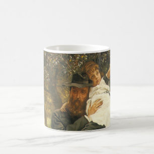 Witwer von Tissot, Vintage viktorianische Porträtk Kaffeetasse
