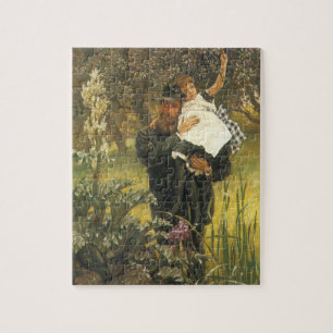 Witwer von Tissot, Vintage viktorianische Porträtk Puzzle