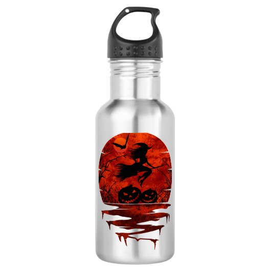 WITZ AUF ROTEN MOON EDELSTAHLFLASCHE (Vorderseite)