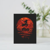 WITZ AUF ROTEN MOON POSTKARTE (Stehend Vorderseite)