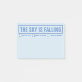 Witz "Der Himmel fällt" 4"x3" Post-it Klebezettel (Vorderseite)