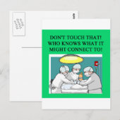 Witz des Arztes Postkarte (Vorne/Hinten)