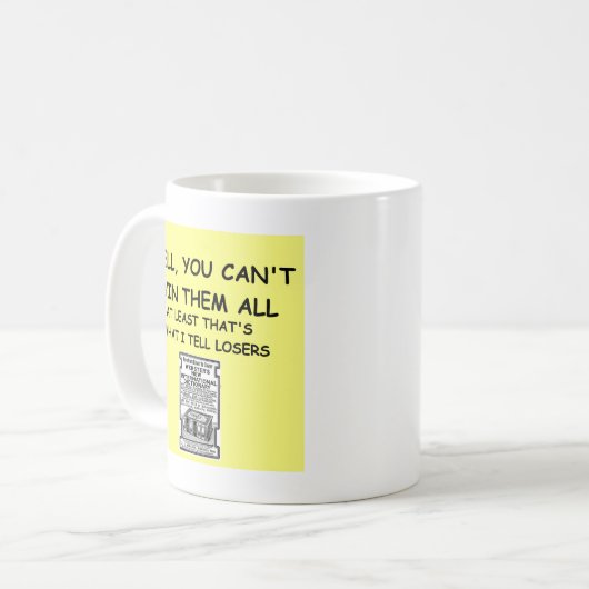 Witz für Sieger! Kaffeetasse (Vorderseite Links)