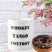 Witz, phonetisches Alphabet, Militär, Luftfahrt Kaffeetasse