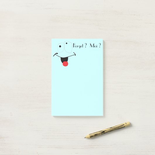 Witz Post-it Klebezettel (Auf Schreibtisch)