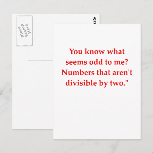 Witz Postkarte (Vorne/Hinten)